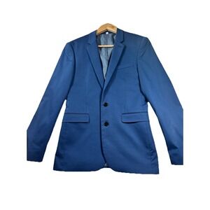 Express Innovator Men's 36R Extra Slim Sport Coat Suit Jacket Navy Cotton Blend